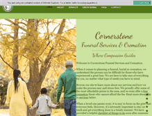 Tablet Screenshot of cornerstonefuneral.com